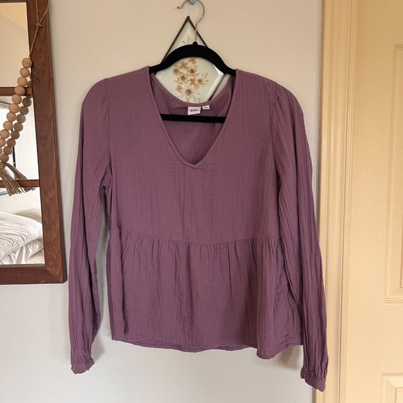 Gap Flowy Long sleeve Top - Picture 5 of 9